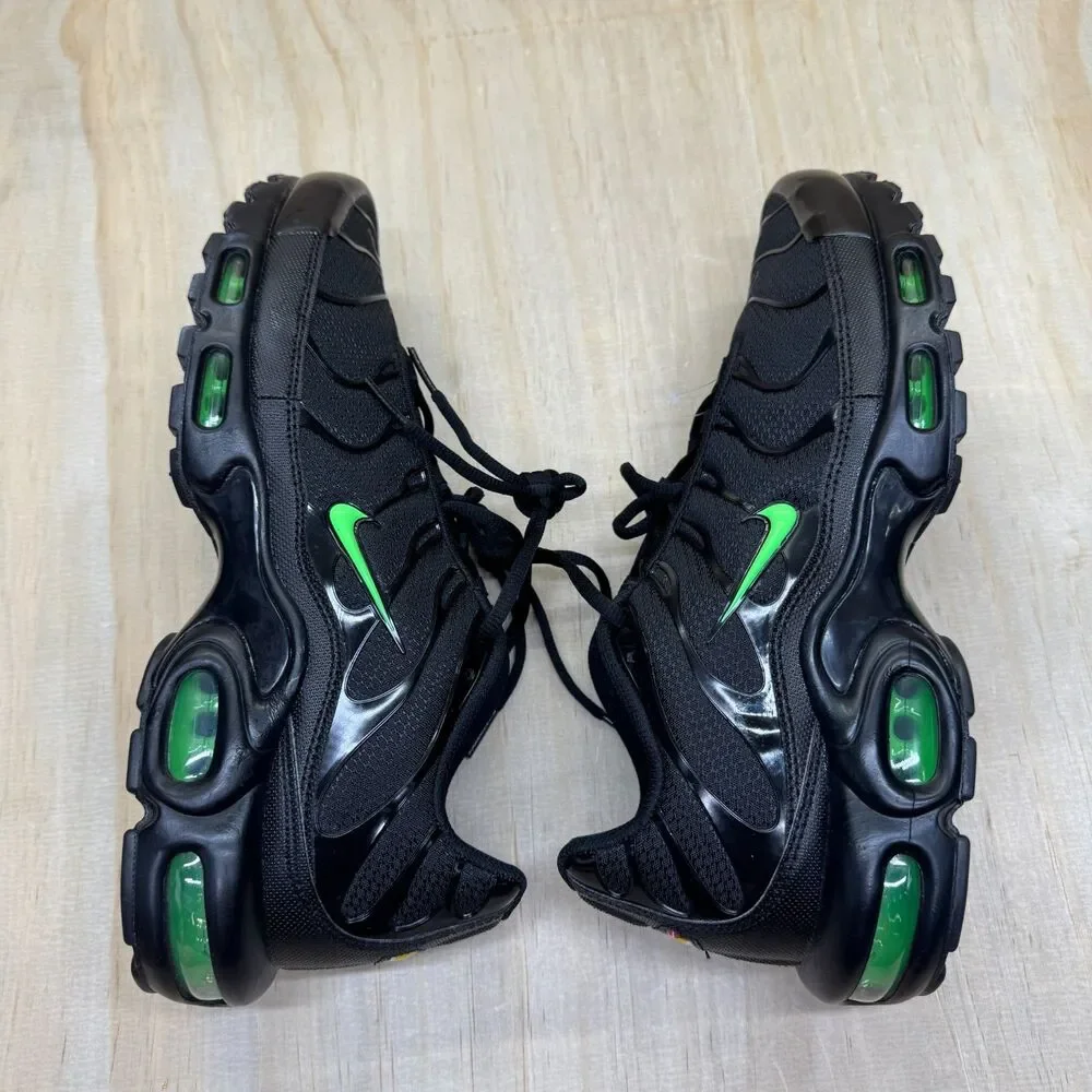 NEW Nike Air Max Plus “Green Strike” Black Lifestyle Shoes Mens sz 12 DM0032-024 - Picture 7 of 10